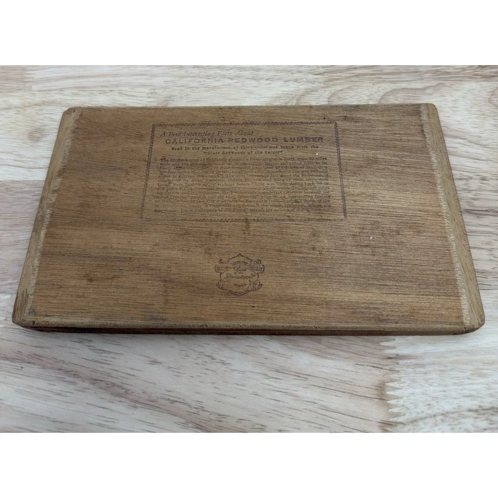 Vtg Golden State Box Factory California Redwood Tray San Gabriel Fiesta‎ 14